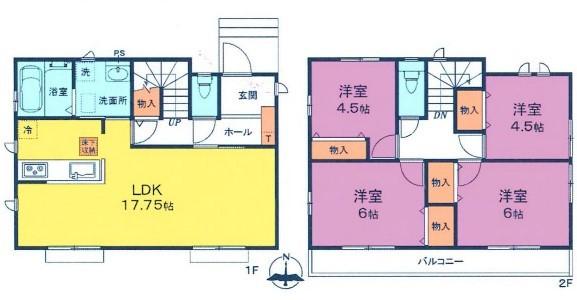 間取図　E号棟