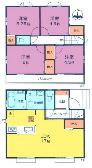 間取図　F号棟