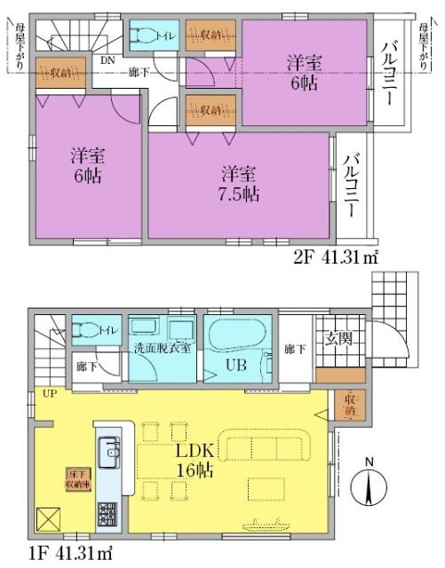 間取図　2号棟