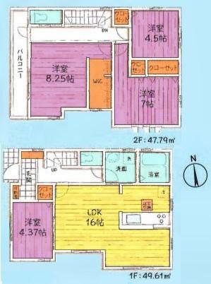 間取図　5号棟