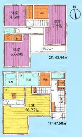 間取図　6号棟