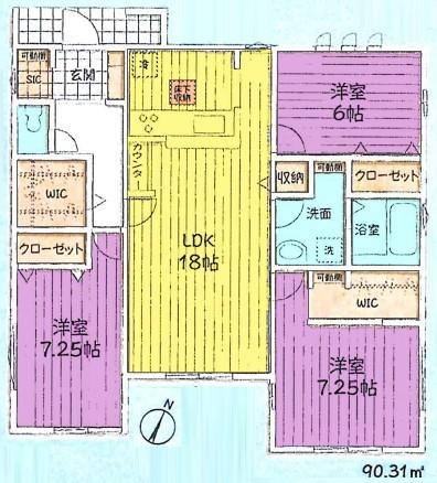 間取図　3号棟