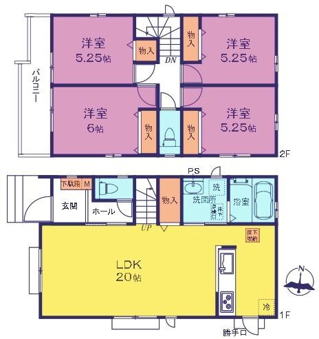 間取図　A号棟