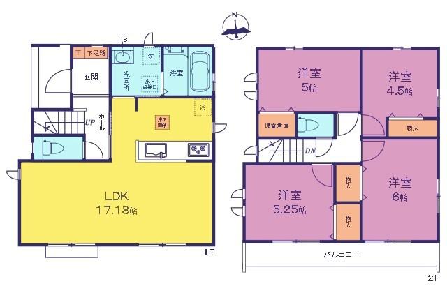 間取図　A号棟