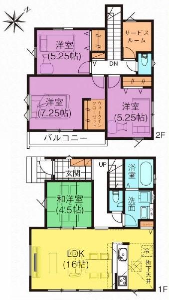 間取図　1号棟