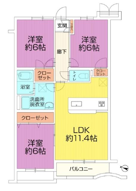 ビーグルマンション東大和 間取り図画像