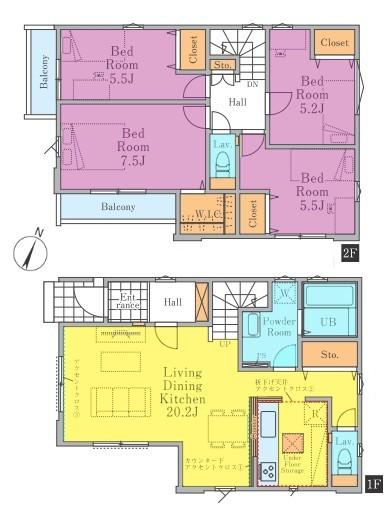 FiT東村山市青葉町2期全2棟　1号棟 間取り図画像
