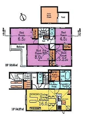 間取図　2号棟