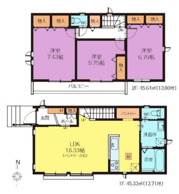 間取図　K号棟