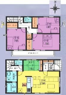 間取図　3号棟