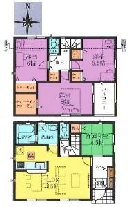 クレイドルガーデン武蔵村山市中原第8全24棟　7号棟 間取り図画像