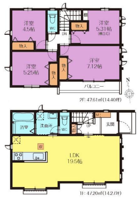 ハートフルタウン小平鈴木町1丁目全8棟　D号棟 間取り図画像