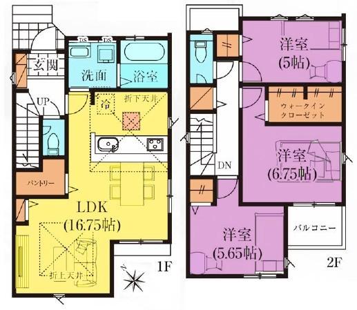 グラファーレ武蔵村山市残堀3期全4棟　4号棟 間取り図画像