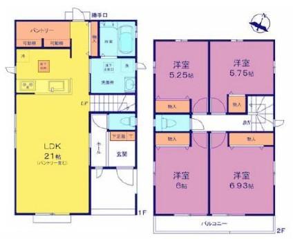 瑞穂西松原2期全3棟　C号棟 間取り図画像