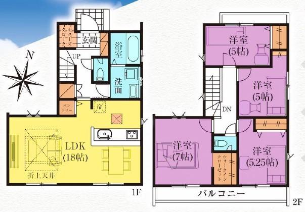 グラファーレ東村山市秋津町22期 間取り図画像