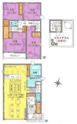 東村山市廻田町3丁目1期全6棟　1号棟 間取り図画像