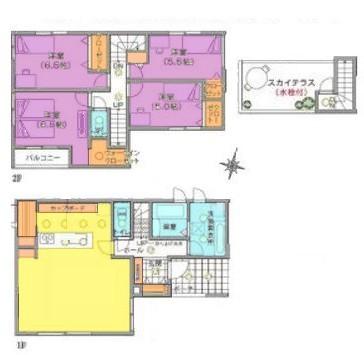 東村山市廻田町3丁目1期全6棟　2号棟 間取り図画像