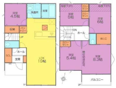 クラフトピット東村山野口町1期全3棟　2号棟 間取り図画像