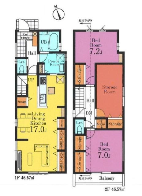 リーブルガーデン小平市上水本町全2棟　1号棟 間取り図画像
