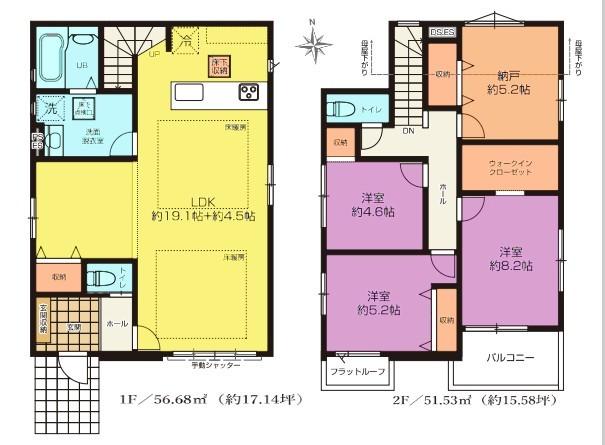 ケイアイグレイ小平市小川西町3期全4棟　6号棟 間取り図画像