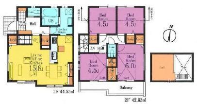 リーブルカーデン小平市小川東町第3全6棟　6号棟 間取り図画像
