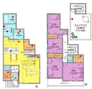 東村山市久米川町五Ⅰ期全3棟　3号棟 間取り図画像