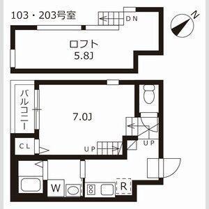 ハーモニーテラス千種（103） 間取り図画像