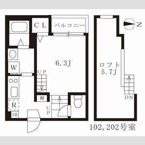 ディアコート浄心（102） 間取り図画像