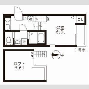 ハーモニーテラス田幡（201） 間取り図画像