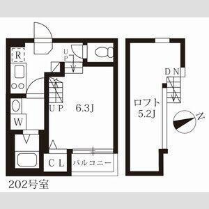 ハーモニーテラス八田Ⅱ（202） 間取り図画像