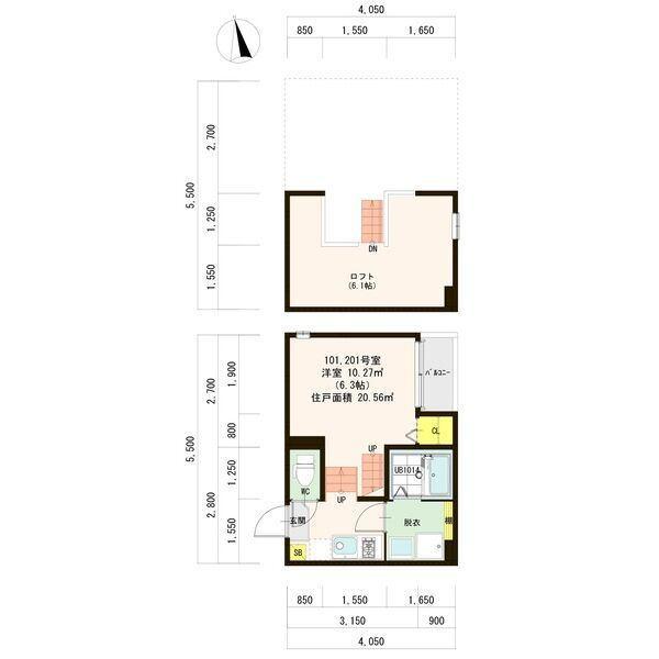 プランドール矢田（101） 間取り図画像
