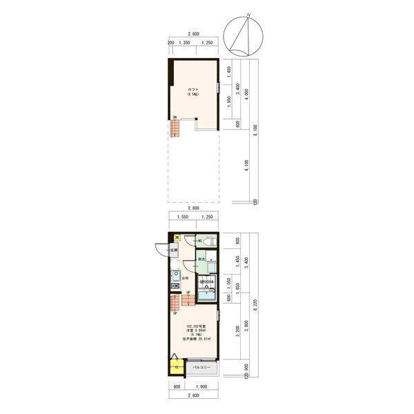 Loft11名駅西（202） 間取り図画像