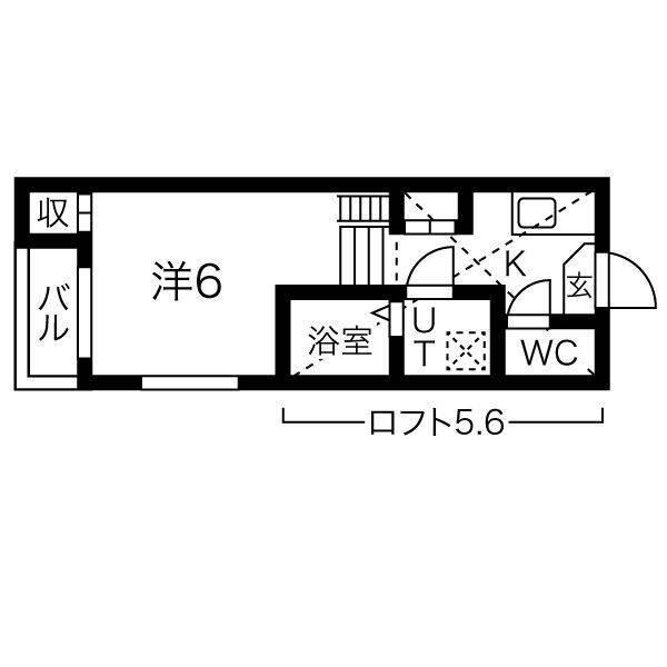 PRENDRE 黒川（202） 間取り図画像