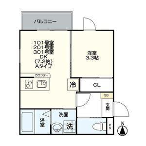 ジュネス上石川町（301） 間取り図画像