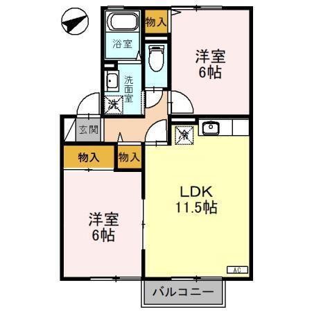 クレセントコーポ赤江（103） 間取り図画像