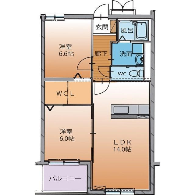 メルヴェール（202） 間取り図画像