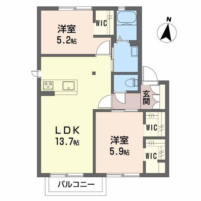 富山市下堀アパート 間取り図画像