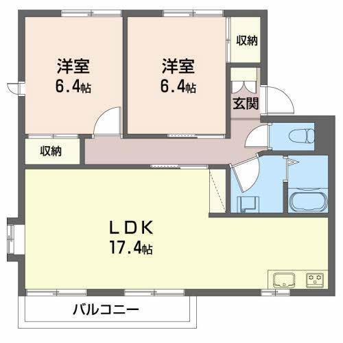 富山市新根塚町アパート 間取り図画像