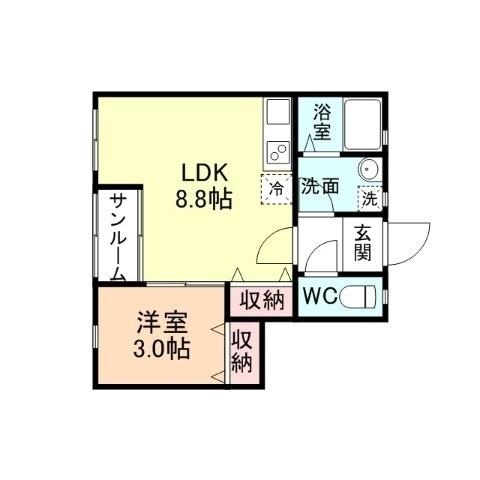 Ｃｌｏｖｅｒ．Ａ（202） 間取り図画像