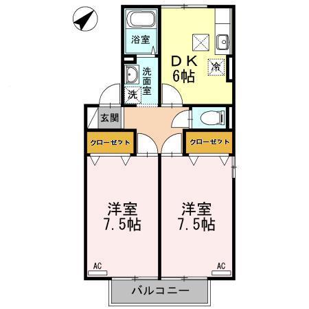 セジュールオカジマ（101） 間取り図画像