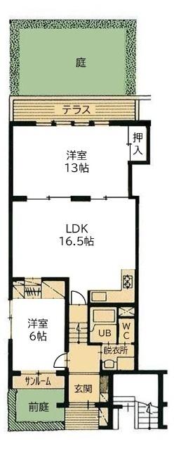 プレジデントステイツ上袋（C101） 間取り図画像