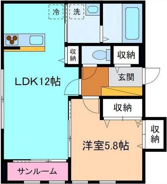 INTEGRAL奥井町Ｂ棟（101） 間取り図画像