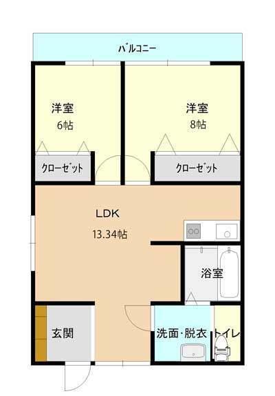 コンチネンタル新根塚（202） 間取り図画像