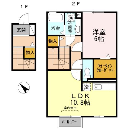 D-room下堀（202） 間取り図画像