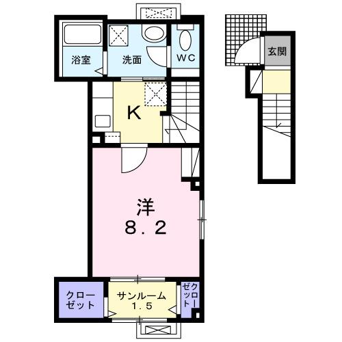 シャルマン・カメリア　Ｂ（201） 間取り図画像