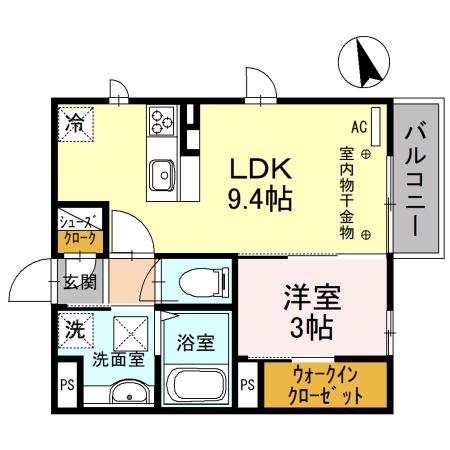 カミナール（101） 間取り図画像