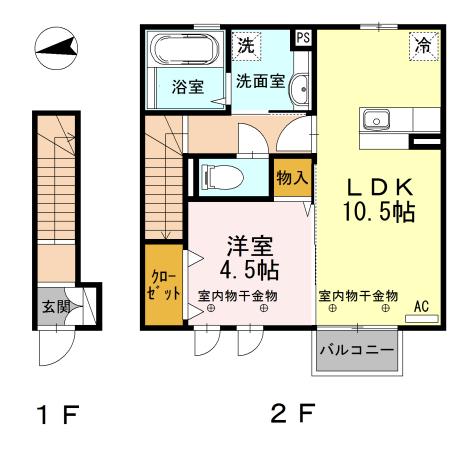 リシェス・オカザキⅥ（202） 間取り図画像