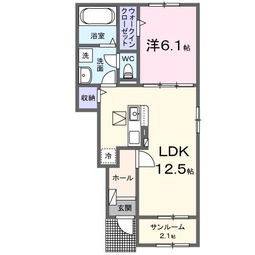 ピース・有沢（104） 間取り図画像