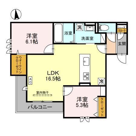コートドール（201） 間取り図画像