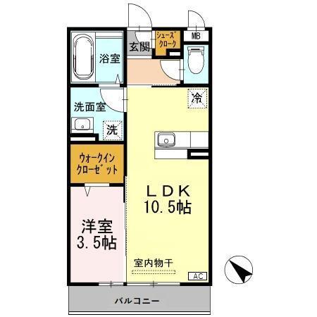 D-room五福（106） 間取り図画像